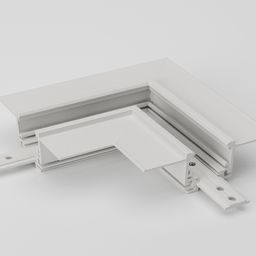Угловой горизонтальный коннектор SY-LINK, белый, общий вид