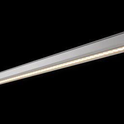 Линейный трековый светильник дарклайт, белый корпус, диагональный вид