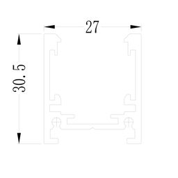 Шинопровод накладной низкопрофильный, серия SY-LINK, Белый, 2.5м, IP20, SY-LINK-20S1S-2.5-WH