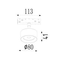 Светильник-спот широкий, серия SY-LINK, Белый, 10Вт, IP20, Теплый белый (3000К), SY-LINK-FTS-WH-10-WW