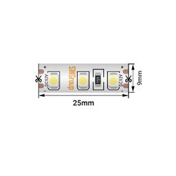 Фрагмент ленты SMD2835 12V, шаг резки 25 мм