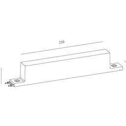 Блок питания накладной на трек, системы SLIM черный DRV-SLIM-150-BL, 48В, 150W, DRV-SLIM-150-BL
