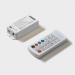 Контроллер RGBW, 2.4G с пультом, 21 кноп., DC12/24V, <16A(MAX), SW-RGBW-2.4G-16A