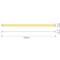 Светодиодная лента SWG PRO COB, 480 LED/м, 10 Вт/м, 24В, IP67, Цвет: Холодный белый, SWG-COB480-24-10-W-67
