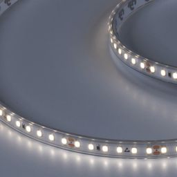Светодиодная лента в силиконе, включённая, крупный план