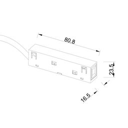 SY-LINK-CN1-WH-2.5, коннектор питания с проводом, 48В, белый, 2,5 м