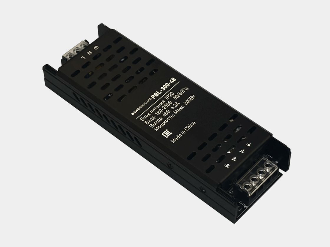 Открытый блок питания SWG PBL-300-48, черный корпус