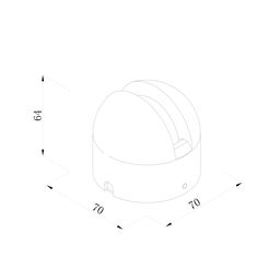 Накладной оконный светильник Луч 6 Вт, 5х180°, 220–240 В, 3000K (теплый белый), уличный, IP65, с линзой