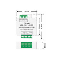 Усилитель RGB+W,24А, AMP-RGBW-24A
