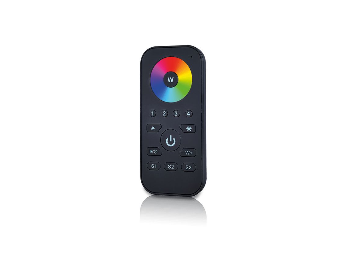 Кнопочный пульт R-4RGB, вид спереди, цветовое кольцо
