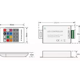 Контроллер для ленты RF-RGB-20-18A