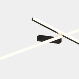 Светильник настенный LED, вид под углом, черный корпус