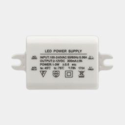 Компактный LED драйвер 100–240В, выход 300 мА