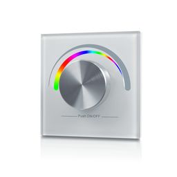 Белая встраиваемая RF панель с валкодером для RGB