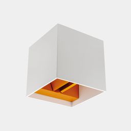 Настенный LED светильник белый куб, вид снизу