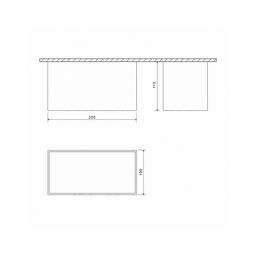 Чертеж светильника GW, размеры 200×100×110 мм