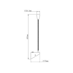 Светильник настенный WL BED 3 Вт, черный с диммером, BQ004103-A-3-DIM-BL-WW