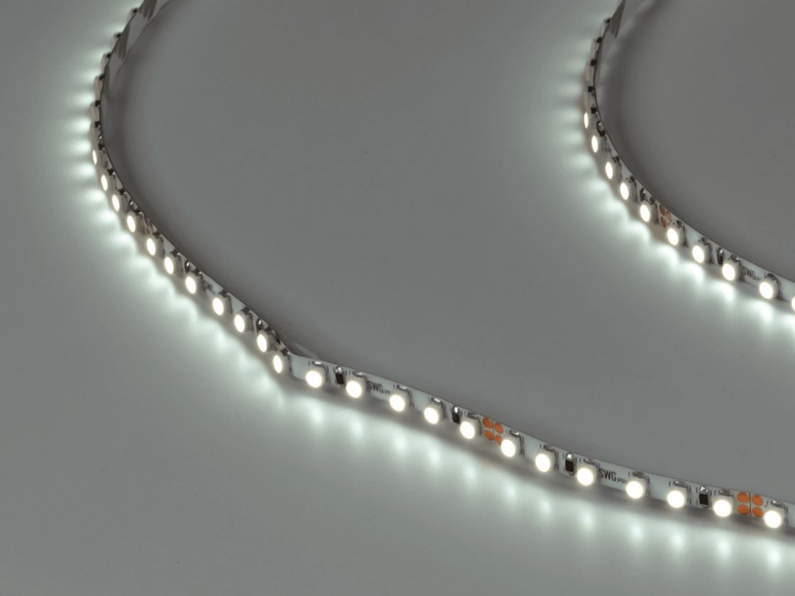 Светодиодная лента SWG PRO 3528, 120 LED/м, 9,6 Вт/м, 24В , IP20, Цвет: Холодный белый, SWG3PT120-24-9.6-W