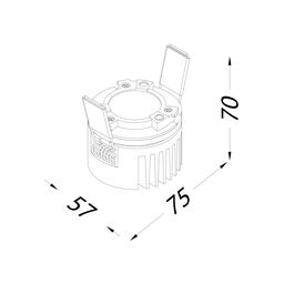 Модуль для светильника серии MINI COMBO, MINI-COMBO-BASE-60-9-WW