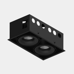 Встраиваемый карданный корпус COMBO-CRD2-BL, черный, два модуля