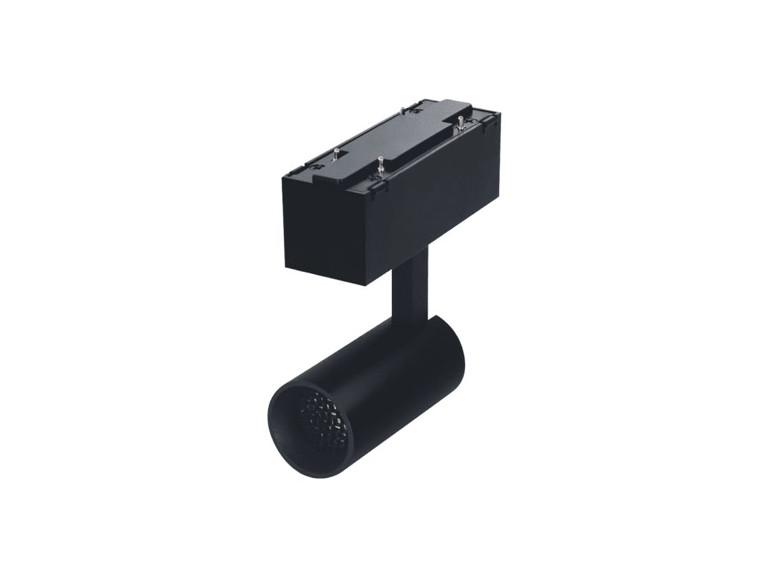 Трековый светильник SY черный, вид сбоку на адаптер