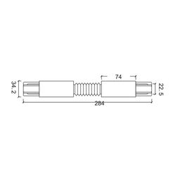 FLEX-коннектор для однофазного трека гибкий,цвет:белый, CN2-WH-FLEX