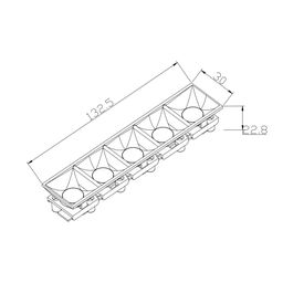 Внутренний модуль отражатель без источника света на 45°  SY, 20W, Черный, SY-45D-601255