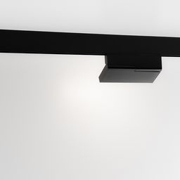 Магнитный трековый светильник в черном корпусе, общий вид