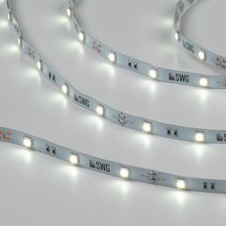 Светодиодная лента 5050, 30 LED/м, 7,2 Вт/м, 12В , IP20, Цвет: Холодный белый, SWG530-12-7.2-W-M