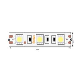 Фрагмент ленты с маркировкой +12V и контактами