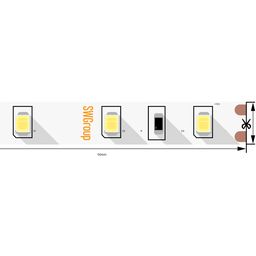 Фрагмент ленты SMD2835 с маркировкой 12V и резкой