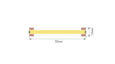 Лента светодиодная COB, 640 LED/м, 15 Вт/м, 24В , IP20, Цвет: CCT